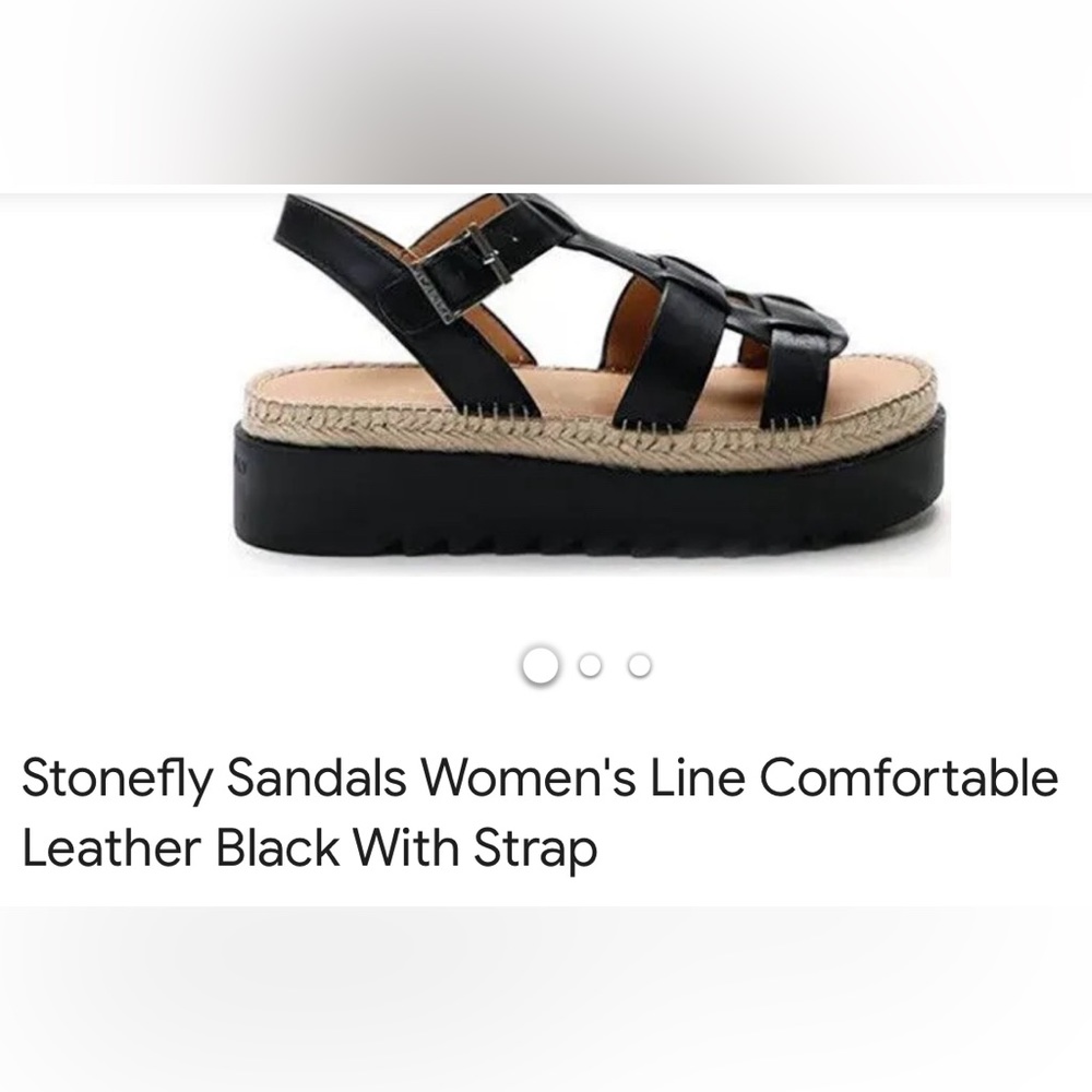 Sandals black leather excellent condition